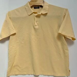 Straight‎ Down Golf 100% Cotton Yellow Polo size Large